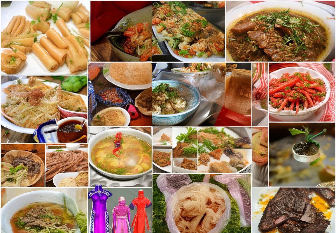Đặc Sản Ẩm Thực và Áo Dài Vietnam: Gỏi Cuốn, Bún Bò Huế, Phở, Bò Nướng, Áo Dài